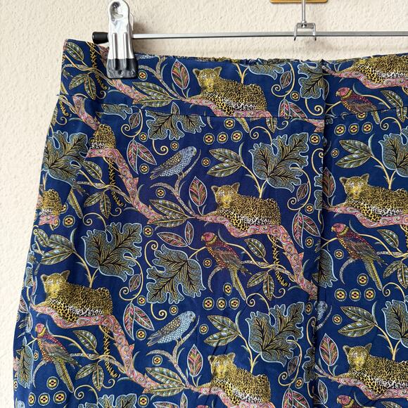 J.Crew 100% Silk Easy Pant in Botanical Cheetah Print Size 2 - Picture 4 of 7